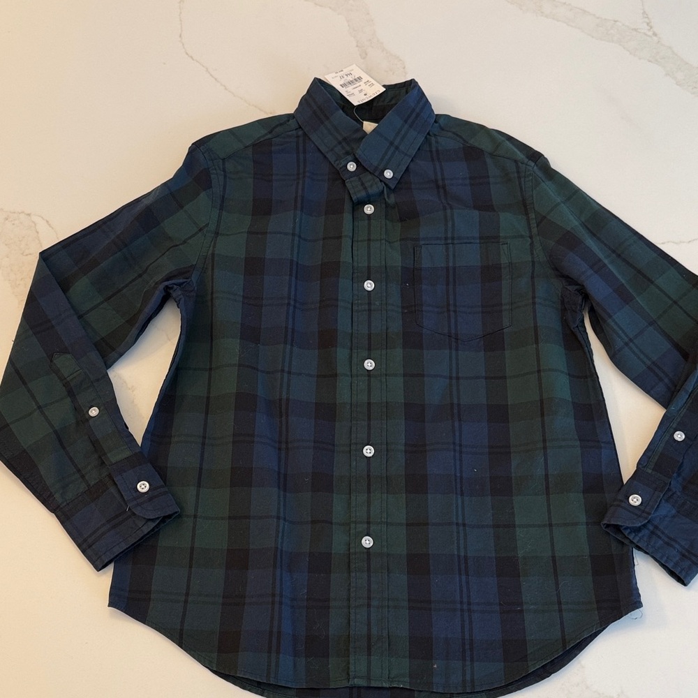 Crewcuts Green and Blue Checkered Shirt